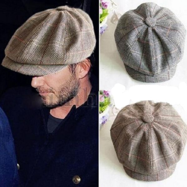 

wholesale men women retro baker boy hat newsboy gatesby tweed country golf sun flat beret cap ing, Blue;gray