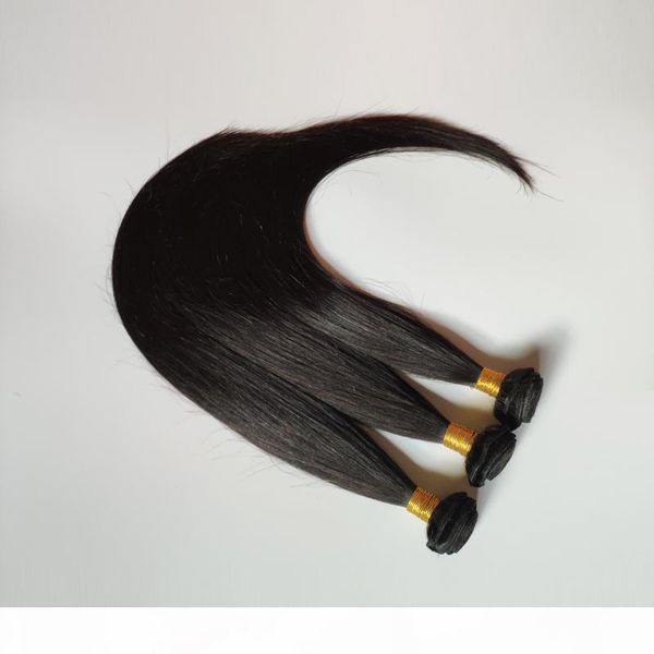 

wholesale straight brazilian hair weave 3 4 5pcs human hair weft 2016 natural color 8-30inch chinese hair extensions, Black