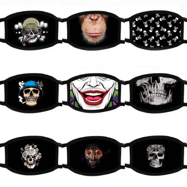 

anti-dust 3d printed smoke men women mouth outdoor sun uv shade protective designer mask reusable face masks dhl