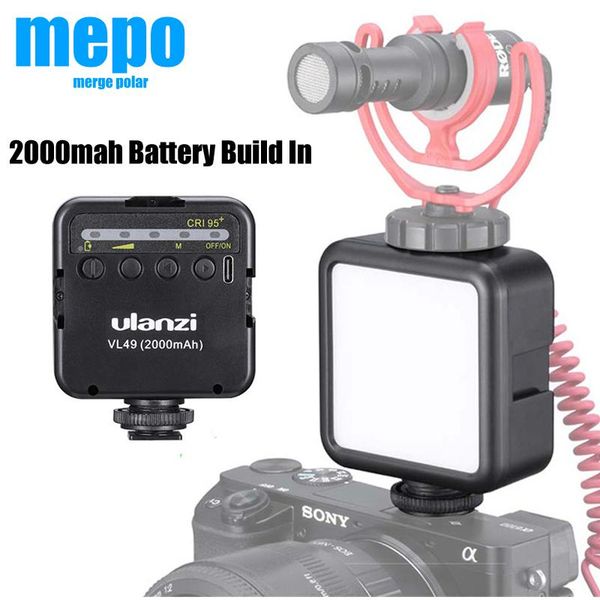 

mobile vl49 6w mini led video light 2000mah built-in battery 5500k pgraphic lighting vijim vl81 3200k 5600k vlog led lamp
