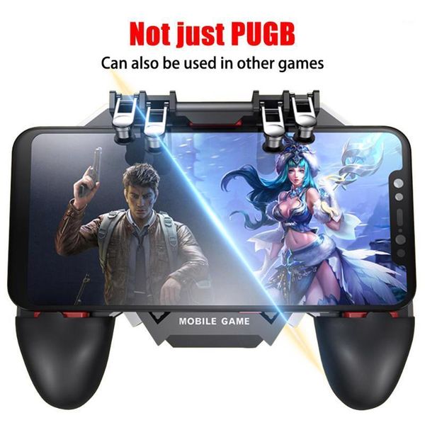 

game controllers & joysticks for pubg gaming controller helper mobile phone radiator handle water cooled fan six fingers with power bank1