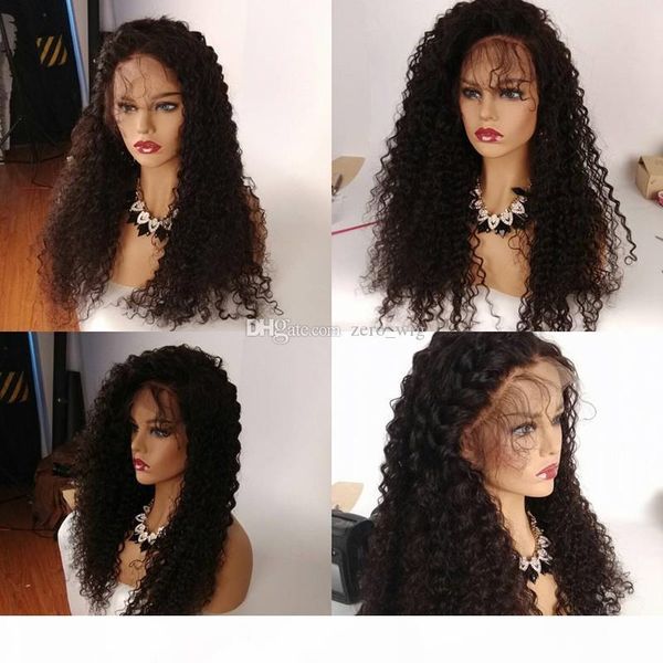 

full lace human hair wigs for black women brazilian full lace wigs silk deep curly glueless lace front human hair wigs, Black;brown