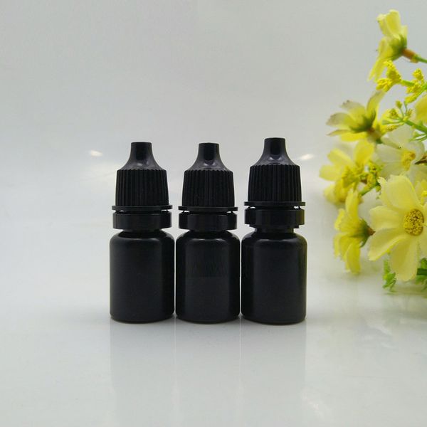 

squeezable 5g eye empty bottles 5ml plastic liquid dropper dropping bottles(black