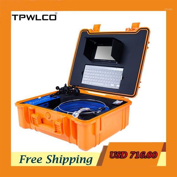 

20m 7inch screen display pipe inspection video camera system ip68 waterproof 25mm industrial with 12pcs leds1