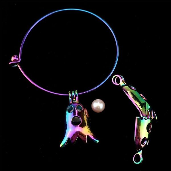 

цвет радуги браслет pick жемчужина клетка качают halloween ghosts подвеска b-c831 радуги цвета jllack ffshop2001, Silver