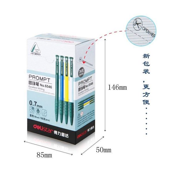 

36pcs /box pressing ballpoint pen blue ink plastic ball pens click office stationery office statoffice a jllzhv lucky2005