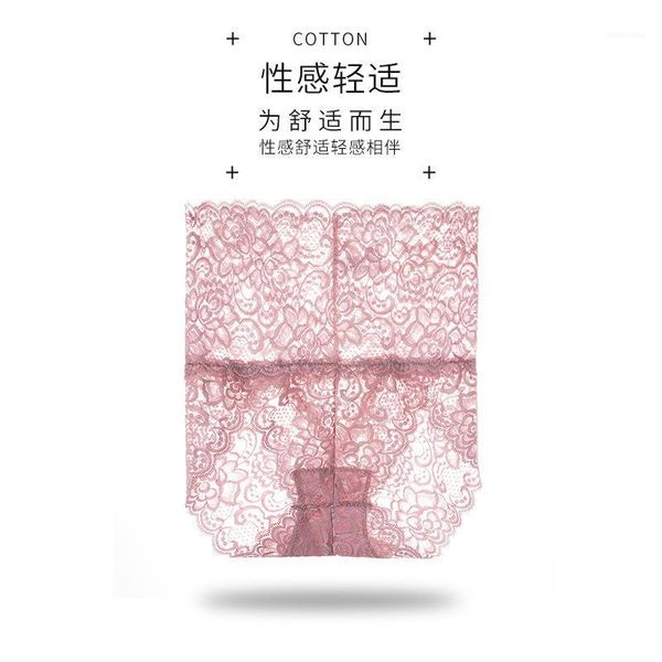 

bielizna damska european and american lace panties ladies plus size high waist hollow lace thin peacock briefs majtki damskie1, Black;pink