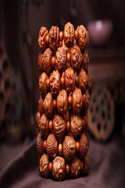 

резные красное дерево четыре бергамота цепь натуральный народный стиль браслет мира гуадан бисером украшений резной красного дерева jllppp