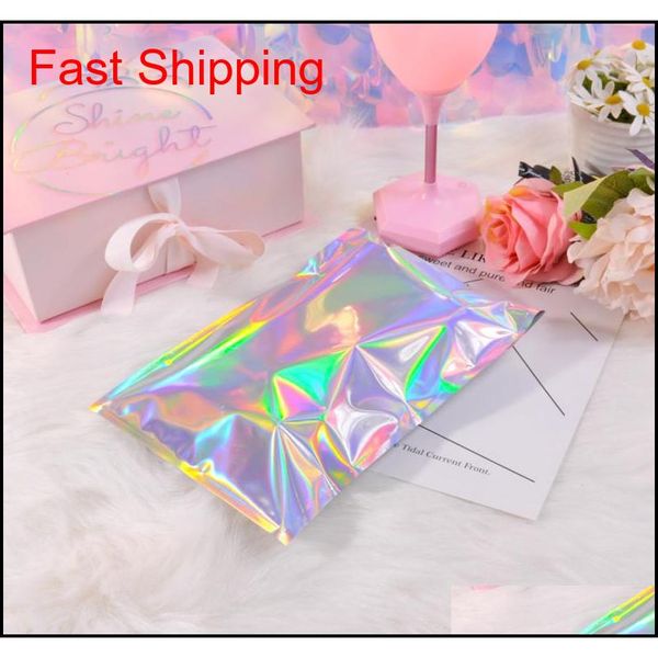 

laser color aluminum foil self adhesive retail bag candy cookies mylar foil packing pouch for grocery crafts pack qylytx pets2010