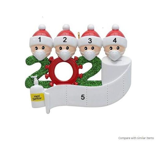 

party with pvc/resin gift customized decoration quarantine christmas marker pen personalized family of 7 ornament pandem