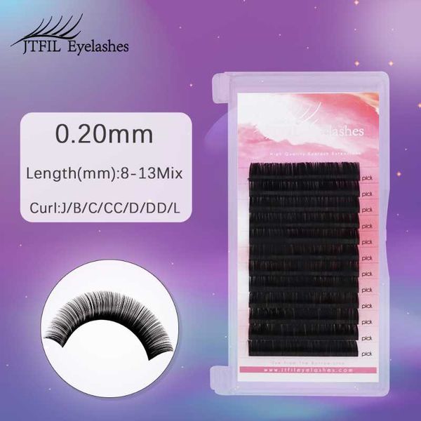 

false mink volume eyelash extensions fiber natural thick soft individual lash silk professional jtfil