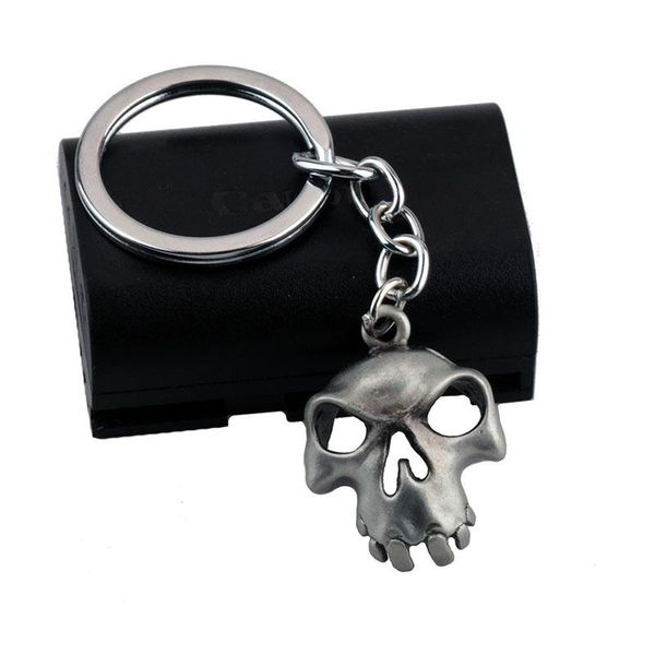 

game sea of thieves keychain skeleton pendant necklace keyring men women fashion jewelry key chains gift, Silver
