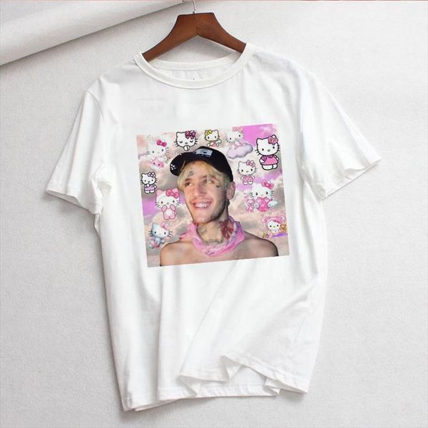 

lil peep футболка любовь печать женщин rip хип-хоп рэпер футболка cool streetwear мультфильм тройники женские новые повседневные отделенные, White