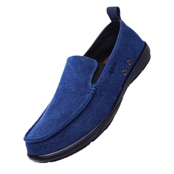 

2021 new men flat shoes fashion canvas shoes casual men's lazy breathable men's lightweight espadrilles, Black
