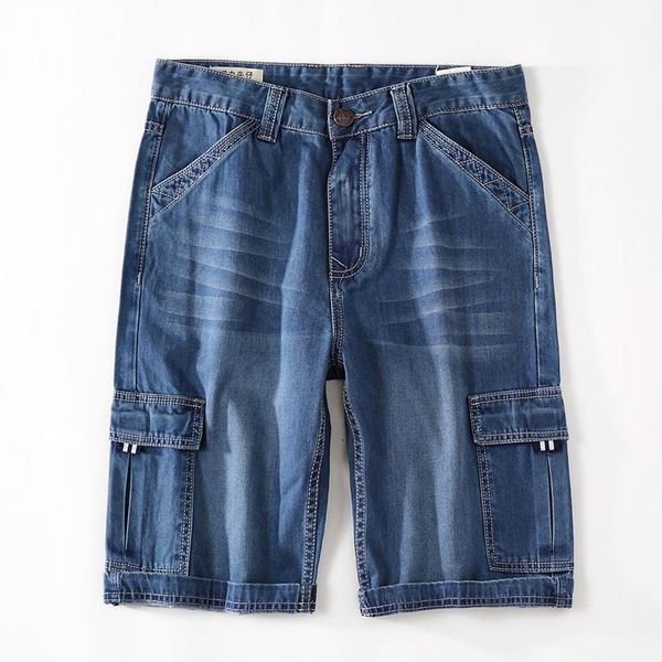 

2020 trecho at height knee jeans cotton designer denim shorts from load of men size large 40 42 44 4648 csq0, White;black