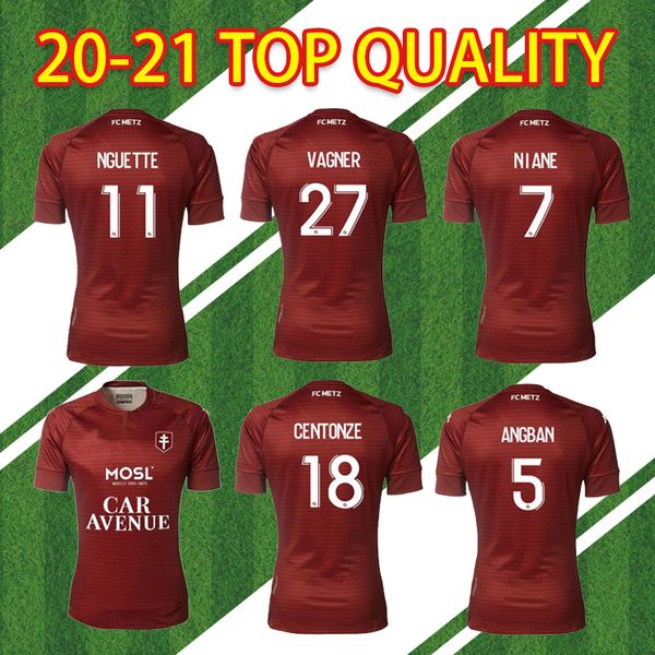 

20 21 metz maillot de foot fc diallo 20 centonze 18 vagner 27 niane 7 fofana 2020 2021 jersey, Black;yellow