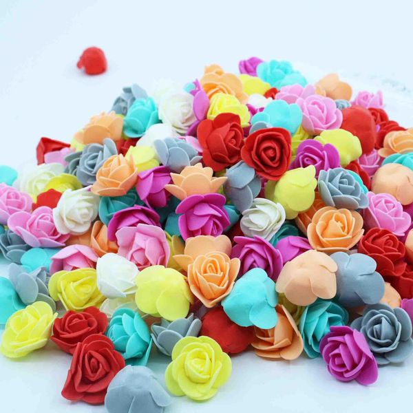 

дешевая пена роза 500 шт. 3.5см искусственная пена цветок голова diy розовый медведь аксессуары украшения pe валентина подарок дня bbyjwv