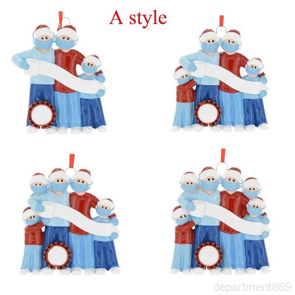 

blessing 2020 merry christmas tree decorations resin pendant family snowman home decorate ornaments sold well popular gwf1834