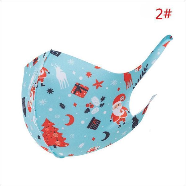 

breathable 2020 christmas fashion santa face dust-proof claus elk printing ice silk cotton mask for men and women xoutletwx3d