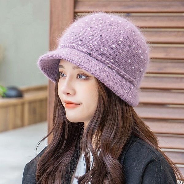 

wide brim hats female winter padded warm fisherman's hat berret femme bonnet enfant fille womens gorras para hombre czapka zimowa, Blue;gray