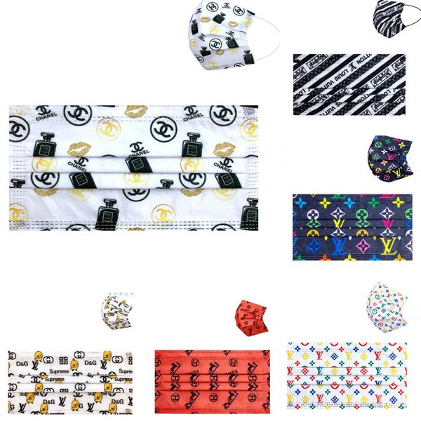 

individual pack fashion anti-dust cotton multicolor protective mask men women disposable face mask man woman pbt melt-blown nonwoven, Black