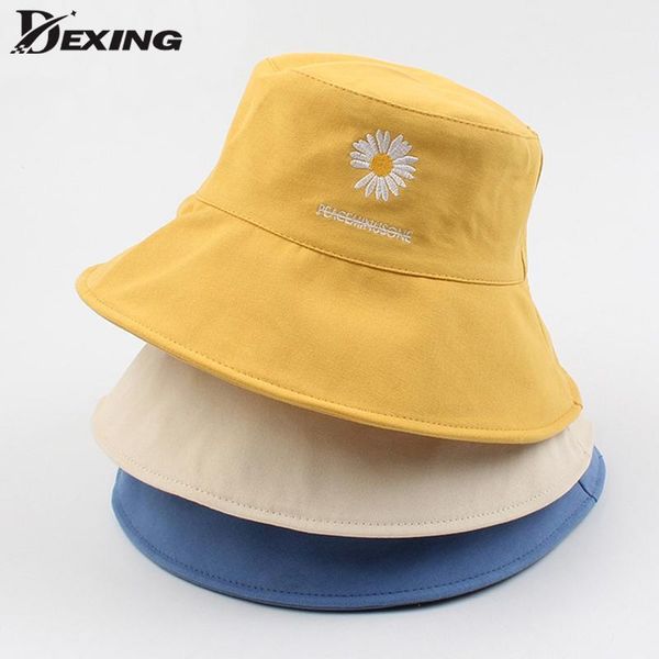 

cloches summer daisy bucket hat men women outdoor paanti-uv nama fashion korea bob femme travel fishing cap fisherman1