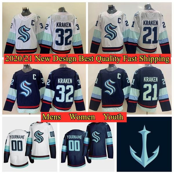 

seattle kraken jersey 32th kraken new team hockey jerseys 2021 season custom men women youth 100% embroidery stitched jerseys shirt, Black;red