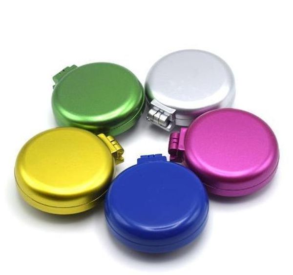 

makeup new girls portable mini folding comb airbag massage round travel hair brush with mirro jllfcy comb2010, Silver