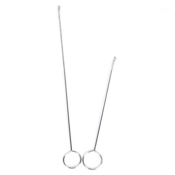 

1/2pcs stainless steel sewing loop turner hook for turning fabric tubes straps belts strips for handmade diy sewing tools1, Black