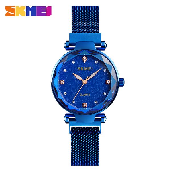 

лучшие роскошные женщины аналоговые кварцевые моды 3d видение набранные дамы наручные часы skmei элегантные ультра тонкие сетки ремень часы, Slivery;brown