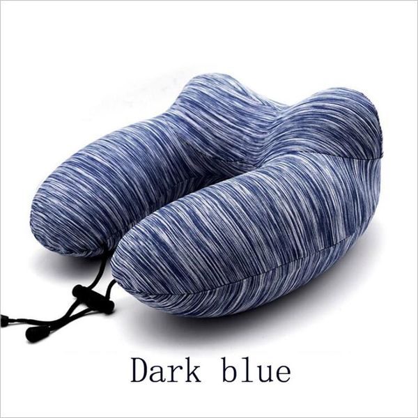 

yr inflatable u shaped neck pillow folding portable travel neck pillow comfortable car headrest airplane neck pillow bbyste