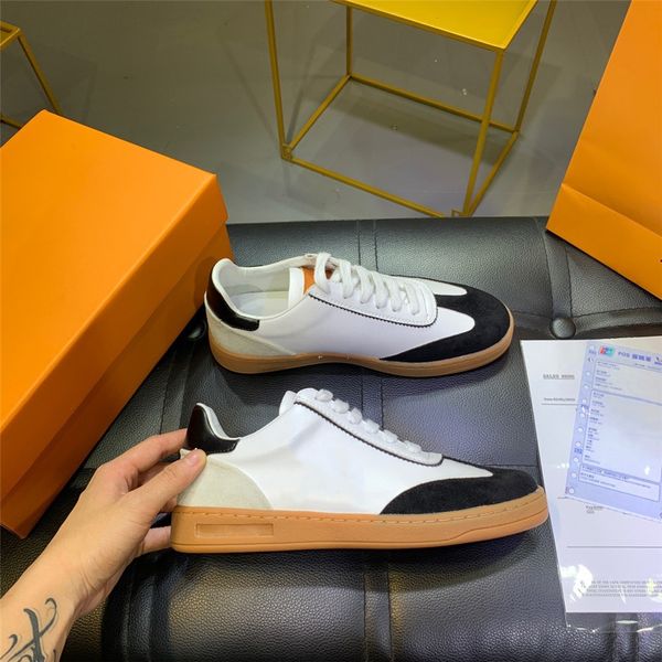 

luxury casual shoes women classic vintage calfskin white shoes new black sneakers #172#957666