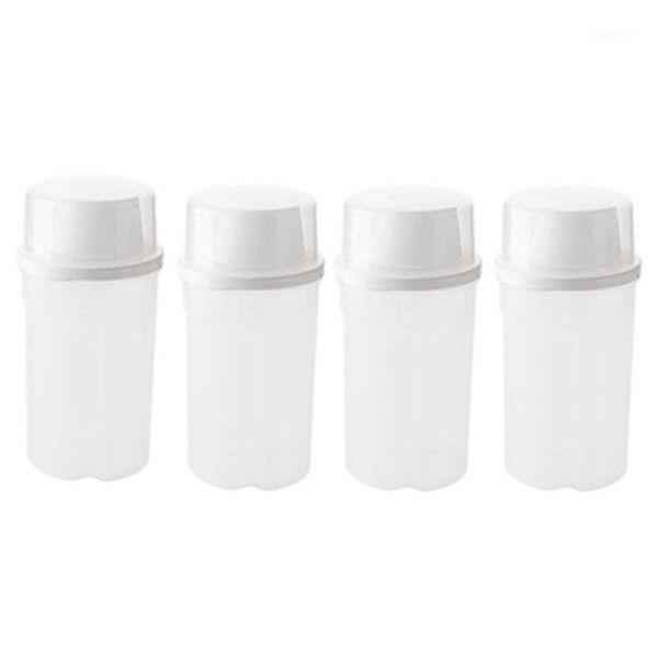 

4pcs clear plastic jars - plastic storage jars with lids - for & home storage1