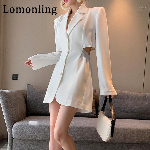 

women's super a backless suit temperament suit autumn long-sleeved polyester jacket fashion all-match blazer women's office1, White
