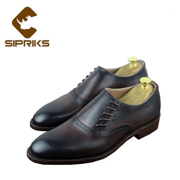 

sipriks unique designer oxfords mens social shoes italian custom dark red brown dress shoes leather outsole gents suits formal1, Black