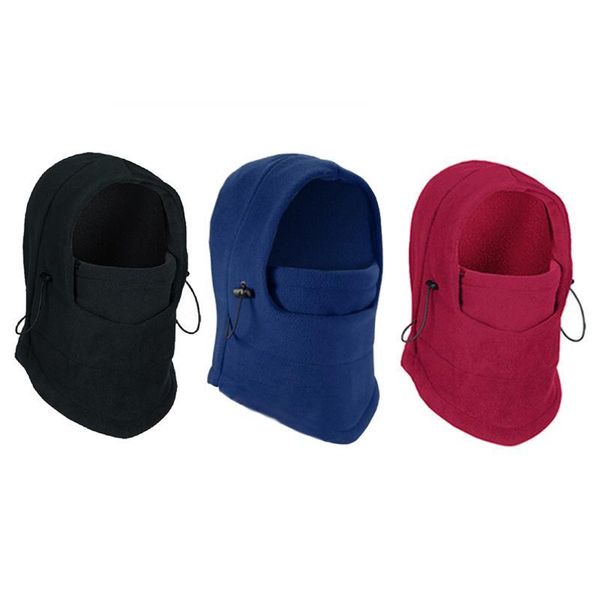 

winter warm fleece beanies hats new arrival thermal fleece hooded neck warmer outdoor windproof hooded neckerchief cap with mask, Silver