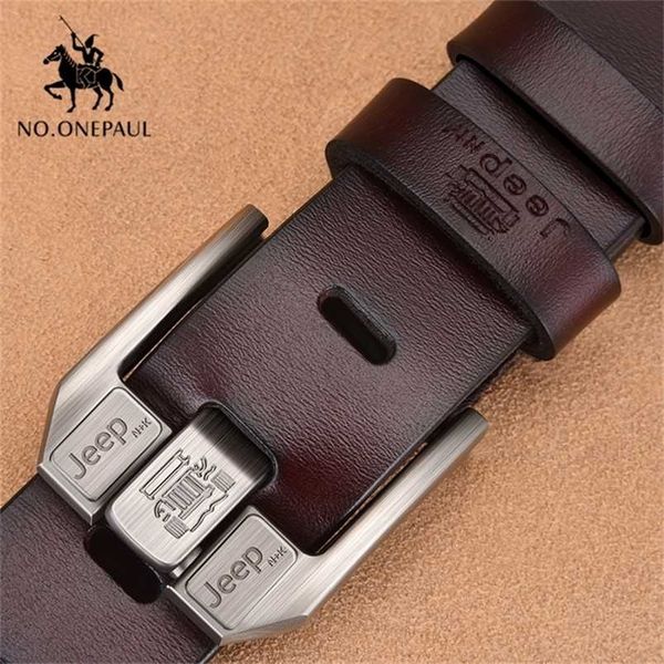 

no.onepaul genuine leather for men black buckle jeans belt cowskin casual belts business belt cowboy waistband 220210, Black;brown