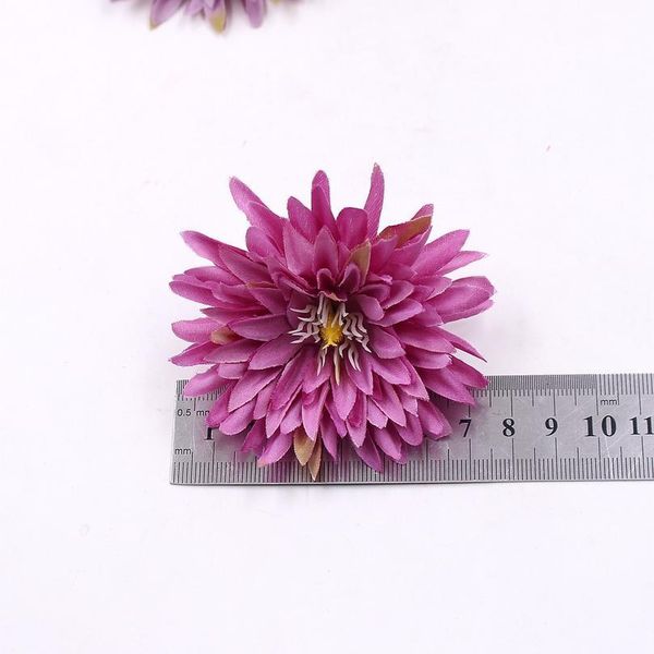 

10pcs/lot 7cm silk chrysanthemum artificial flowers head diy wreath gift box craft fake flower for wedding home party de bbymdp