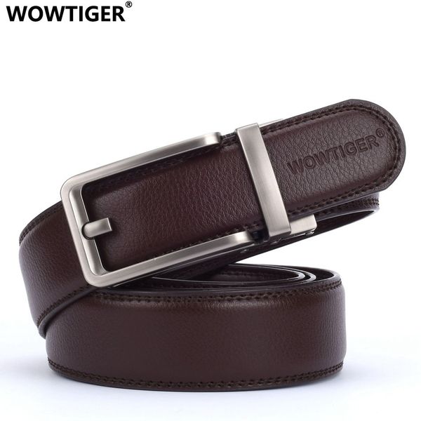 

wowtiger designers men automatic buckle leather luxury belts male alloy buckle belts for men ceinture homme cinto masculino 201112, Black;brown