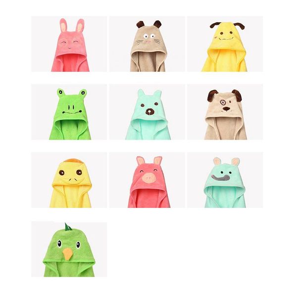 

towel 120x120cm pure cotton eco-friendly infant bath good air permeability lovely animal printing soft comfortable coat
