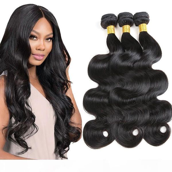 

body wave 3 bundles braizlian wet and wavy hair bundles unprocessed 8a virgin hair natural black hair extensions