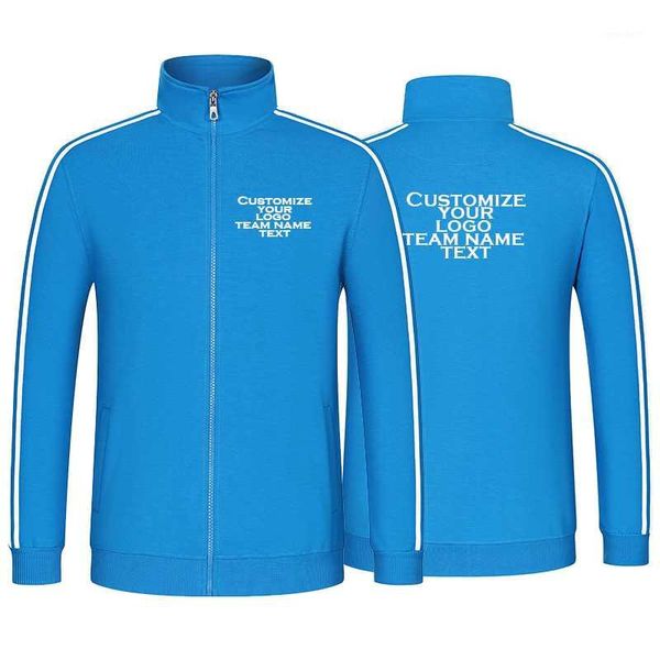 

men's hoodies & sweatshirts casual rags three stripes zipper stand collar long sleeve sweatshirt custom team name jacket1, Black