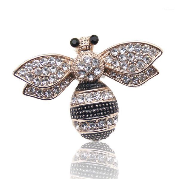

fashion 2 color women rhinestone bee brooch animal jewelry pin wing insects brooches broches ladies lapel pins shirt collar pins1, Gray