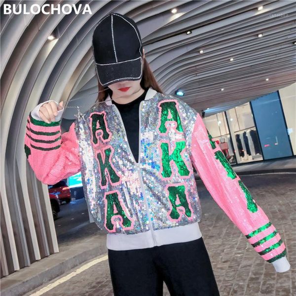 

women's jackets 2021 autumn women runway fashion sequins stage performance suit party short coat printed letters zippers jacket coats f, Black;brown