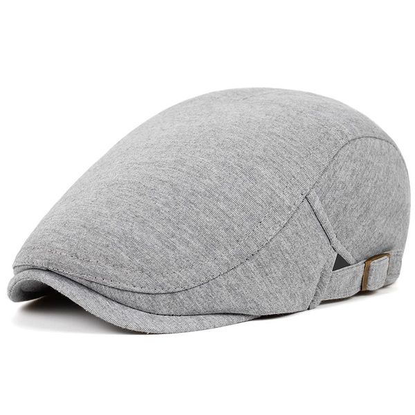 

new fashion solid color beret men's women's warm wild hat spring and autumn cotton berets hip hop hats casquette gorras bone, Blue;gray