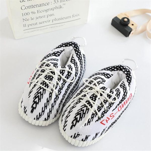 

slippers winter warm women home ladies fashion slide striped plaid house flat shoes female big 35-43 one size1, Black