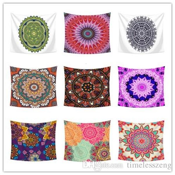 

bohemian style wall hanging tapestry mandala 9 design 150*130cm home decor beach towel picnic blanket tablecloth bed sheet party backdrop