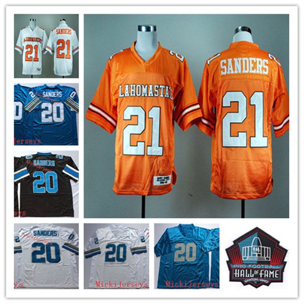 

mens ncaa vintage #21 barry sanders oklahoma state cowboys jersey stitched #20 barry sanders detroit football jersey s-3xl, Black