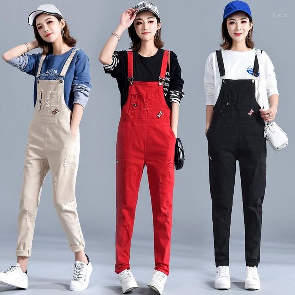

women overalls straps jeans female basic straight black denim pants stretch rompers jumpsuit jeans1, Blue