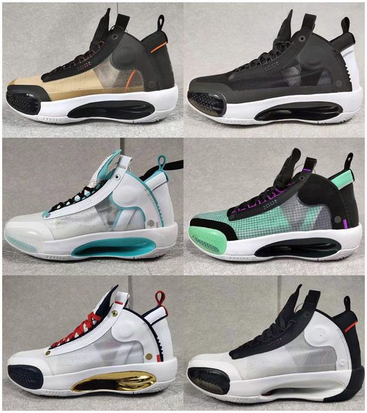 

2020 new wedding shoes 34 arrival 34s men kids shoes xxxiv paris cny blue bred eclipse trainers, Black